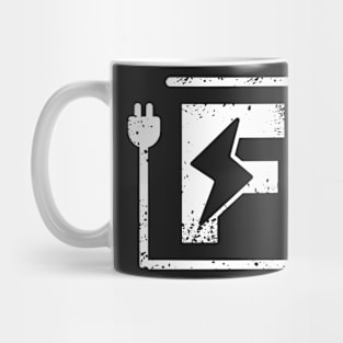 Electrical letter F | Electrician or Electrical Engineer name initial F, Electricity art Mug